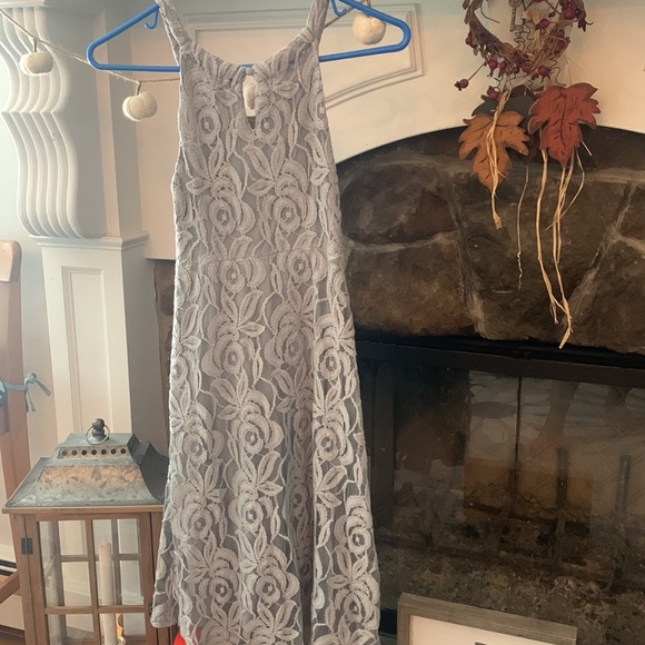 INC International Concepts gray lined lace dress size XS - Picture 4 of 4